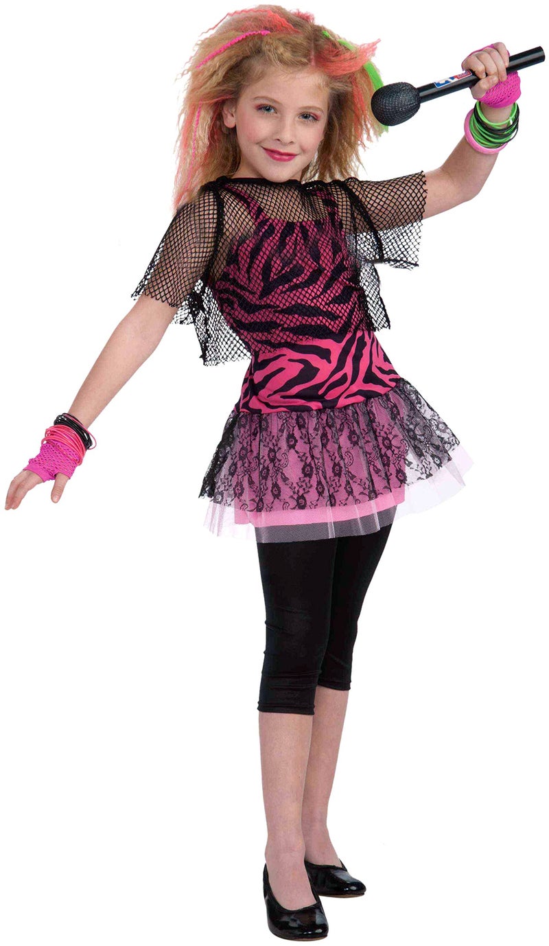 Forum Novelties 80's Rock Star Child Girl's Costume, Small - Image 3