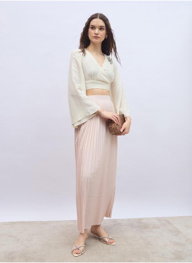 Styli Styli Pleated Flared Maxi Skirt  - Image 1