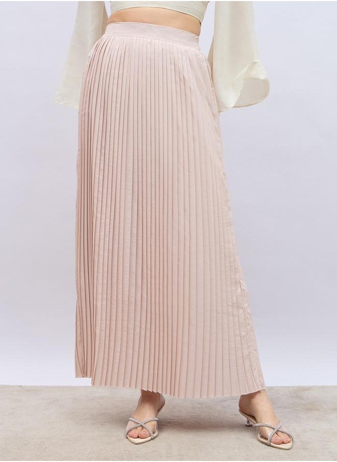 Styli Styli Pleated Flared Maxi Skirt  - Image 2