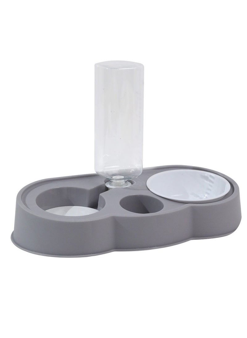 موزع نافورة مياه للقطط، وحدة تغذية للحيوانات الأليفة على شكل سحابة، وعاء ماء للقطط قابل لإعادة التعبئة تلقائيًا، طبق غير قابل للانزلاق للقطط، سعة كبيرة لسقي القطط 500 مل - Image 1