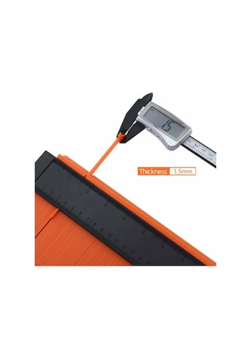 Contour Gauge 5In & 10In Orange Aluminum Lock Widened Durable Design - Multifunctional Irregular Measuring Tool for Versatile Profiling Needs - Image 5