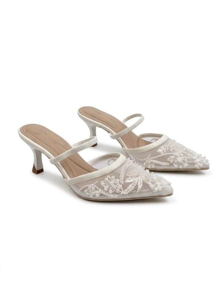 فيبراندا هيلز أنيق مطرز من الأمام بتصميم مدبب يضيف لمسة أنوثة وفخامة C-92 - Image 3