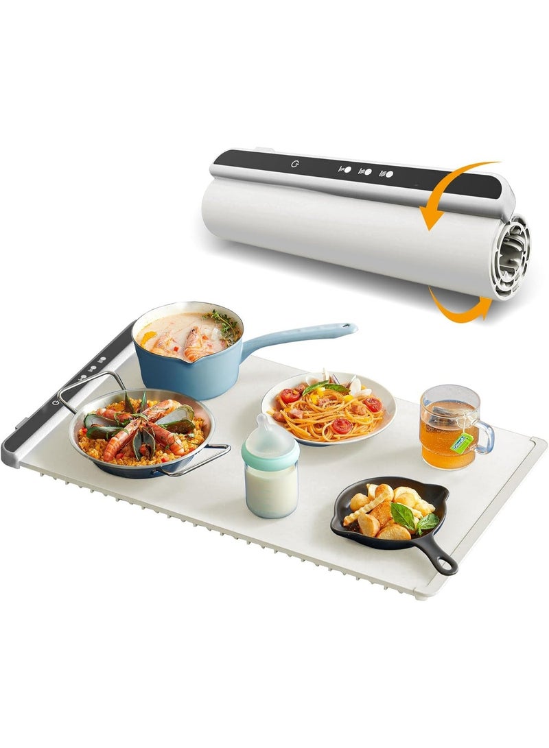 Food Warming Mat with Adjustable 3-Level Temperature Control for Various Tableware - Image 1