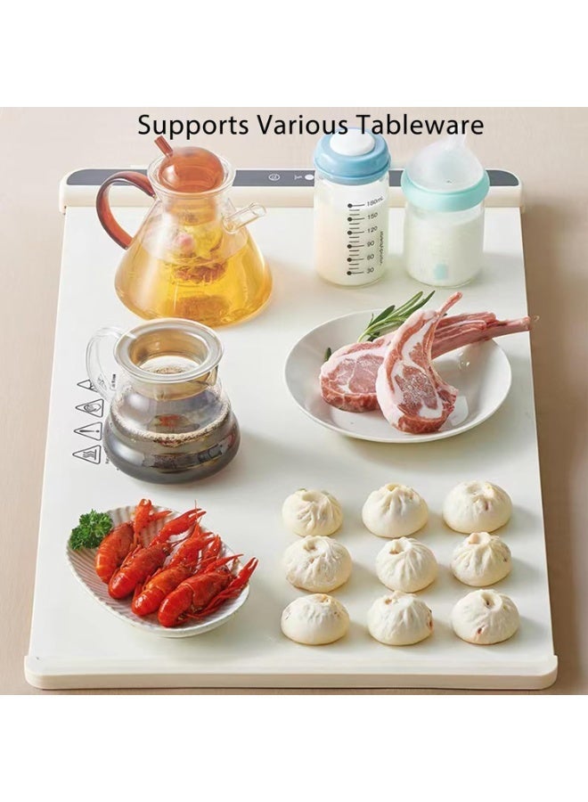 Food Warming Mat with Adjustable 3-Level Temperature Control for Various Tableware - Image 5