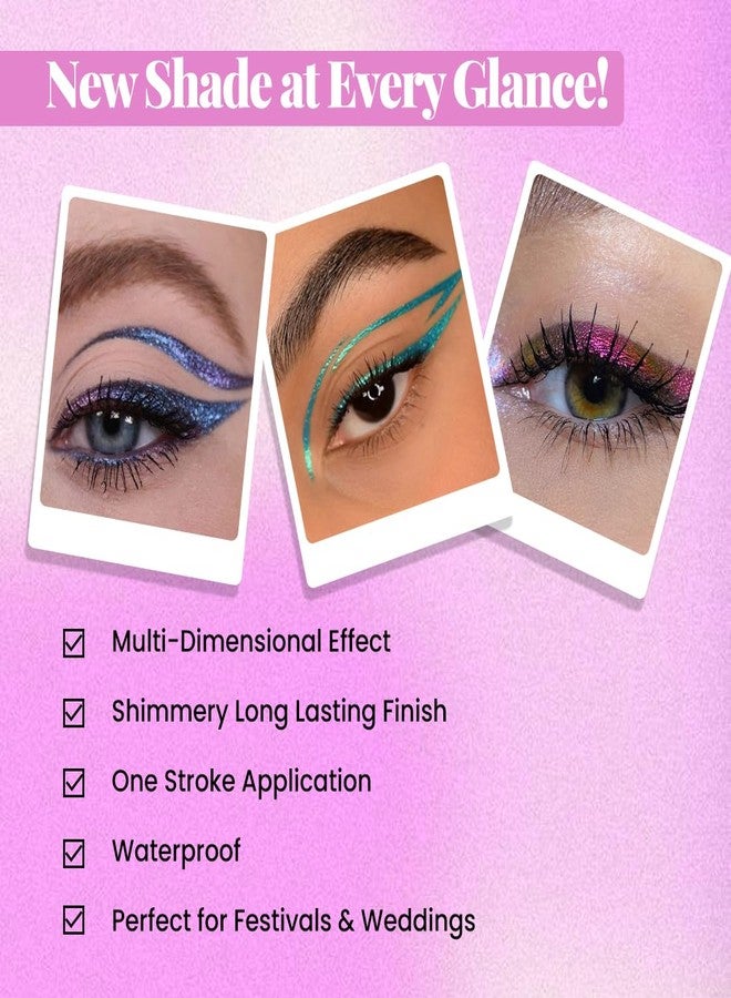 كالرسينس محدد عيون هولوغرافي متعدد الأبعاد من كولوريسنس | تأثير لامع | مقاوم للماء والتلطخ، يدوم طويلاً وسهل الاستخدام | اللون: ضوء القمر 0.35 غرام - Image 3