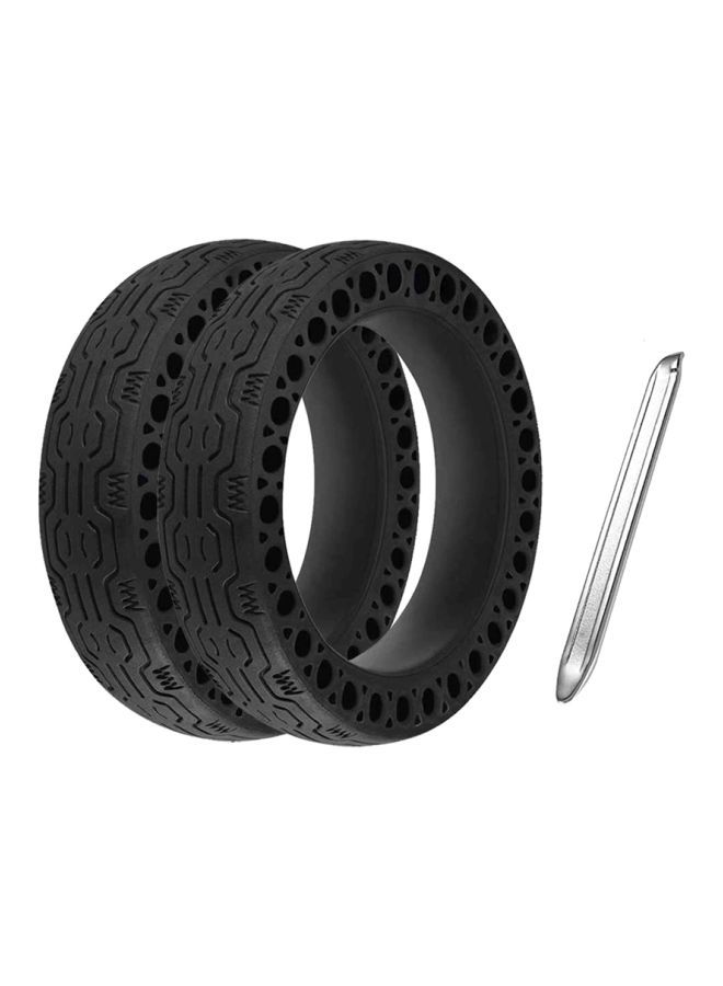 NIBEMINENT 2-Piece Scooter Rubber Tire With Lever 8.5inch - Image 1
