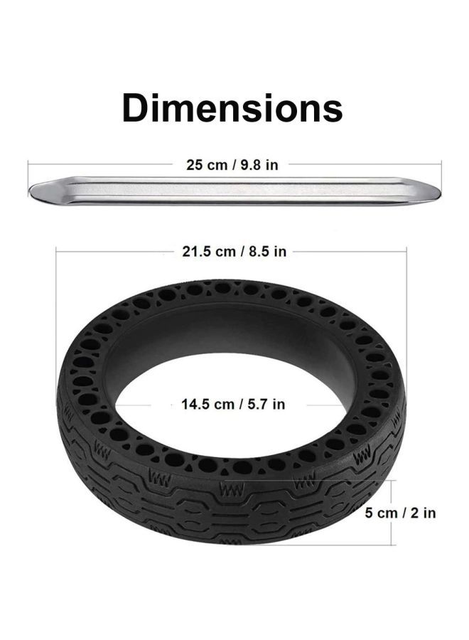 NIBEMINENT 2-Piece Scooter Rubber Tire With Lever 8.5inch - Image 3