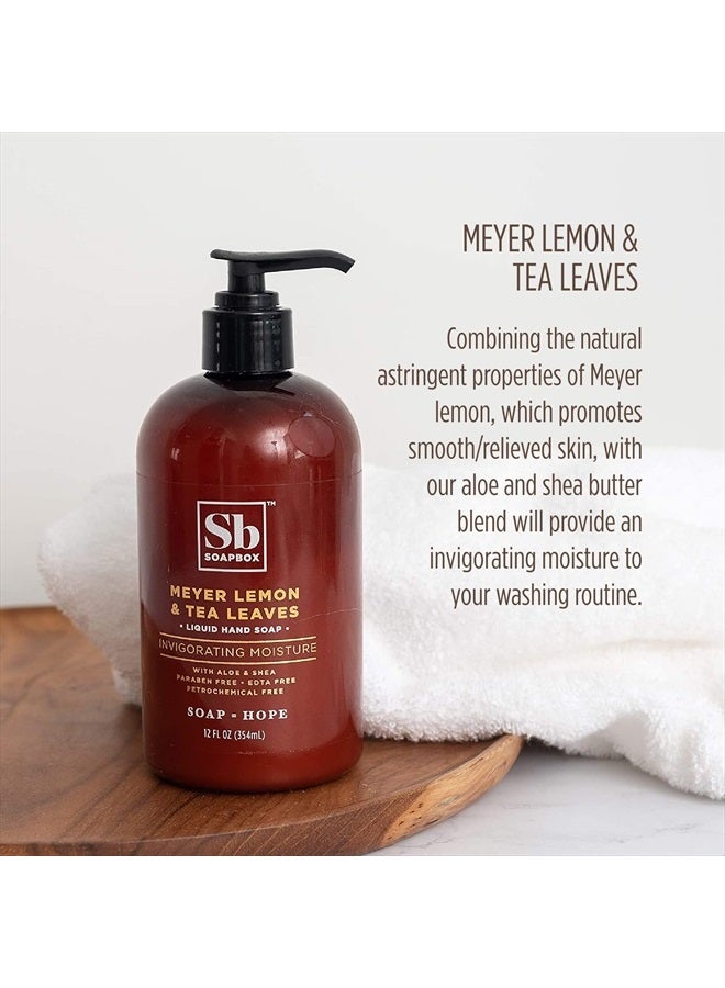 Soapbox Liquid Hand Soap, Meyer Lemon & Tea Leaves - Gentle, Moisturizing Hand Cleanser, Vegan, Cruelty Free Hand Soap for Bathroom and Kitchen, 12oz Pump Bottles (Pack of 3) - Image 5