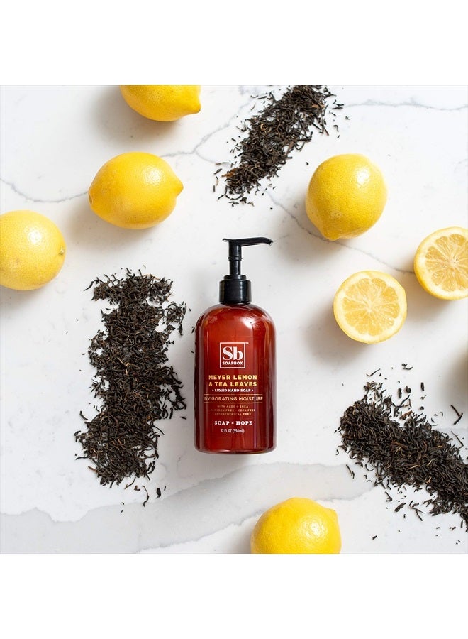 Soapbox Liquid Hand Soap, Meyer Lemon & Tea Leaves - Gentle, Moisturizing Hand Cleanser, Vegan, Cruelty Free Hand Soap for Bathroom and Kitchen, 12oz Pump Bottles (Pack of 3) - Image 4