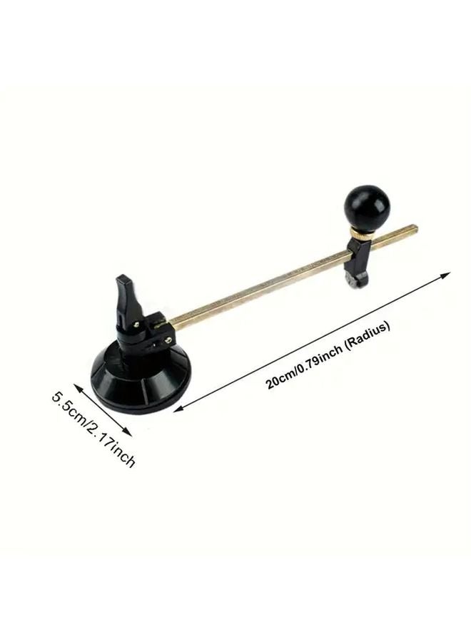 Black Glass Cutter 15 75 Inch Adjustable Compass Suction Cup Window Hole Opener - Image 5