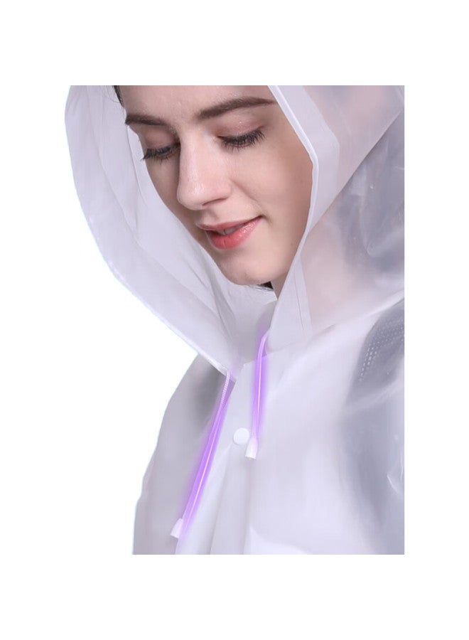 NOLANSEND Disposable Raincoat, Adult Raincoat, Cycling Raincoat For Men And Women, Long Style With Hood, Thickened Rain Poncho, White Three-Piece Set - Image 3