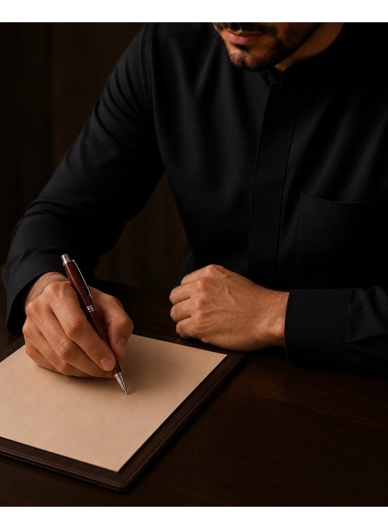 أولودينيز  طقم هدايا رجالي فاخر – ساعة يد أنيقة، مسبحة، أزرار أكمام وقلم داخل علبة هدايا راقية | هدية مثالية للأعياد والمناسبات - Image 3