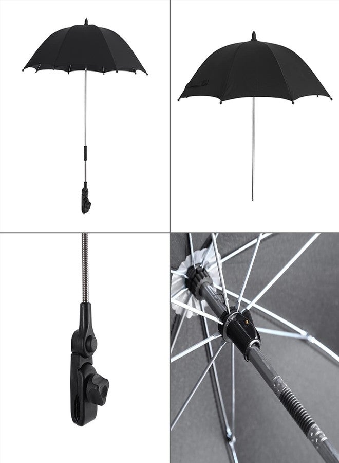 Ejoyous Baby Stroller Umbrella, Adjustable Baby Stroller Parasol with Clamp, Rays Sun Rain Parasol Umbrella for Wheelchair Pushchair Pram Beach Chair Bike - Image 5