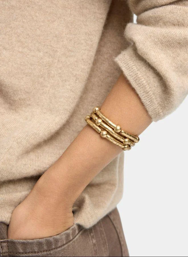 بارفوا مجموعة الأساور المطاطية ذهبية