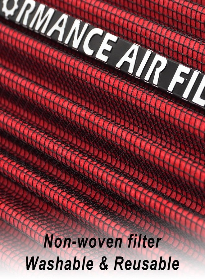 RIAYOOE 3 3.5 4 inch Cold Air Intake Filter 76mm 89mm 101mm Performance Cone Air Filters Universal for Racing Sport Car 3 Sizes in 1, XH-UN101-101-RD, A-4in-Red - Image 5