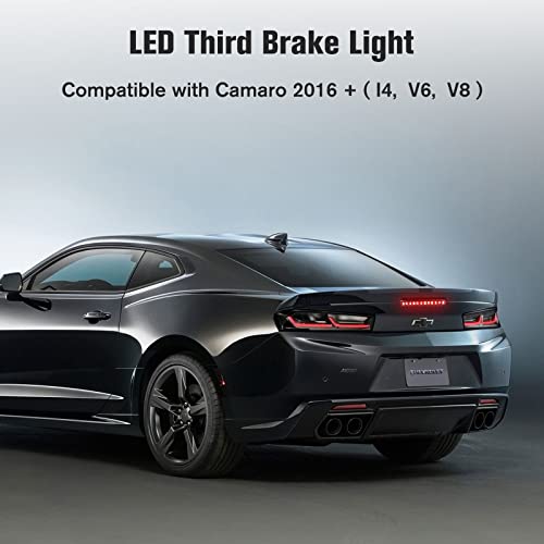 LitMiRaCle Camaro LED 3rd Third Brake Light, Rear Center High Mount Stop Light for Chevy Chevrolet Camaro Gen6 2016 2017 2018 2019 2020 (1PC) - Image 2