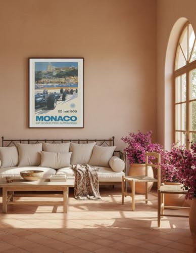 Pacifica Island Art 24th Monaco Grand Prix 1966 - Circuit de Monaco - Vintage Car Racing Poster by Michael Turner - Master Art Print (Unframed) 12in x 18in - Image 5