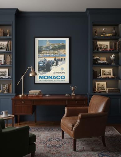 Pacifica Island Art 24th Monaco Grand Prix 1966 - Circuit de Monaco - Vintage Car Racing Poster by Michael Turner - Master Art Print (Unframed) 12in x 18in - Image 4