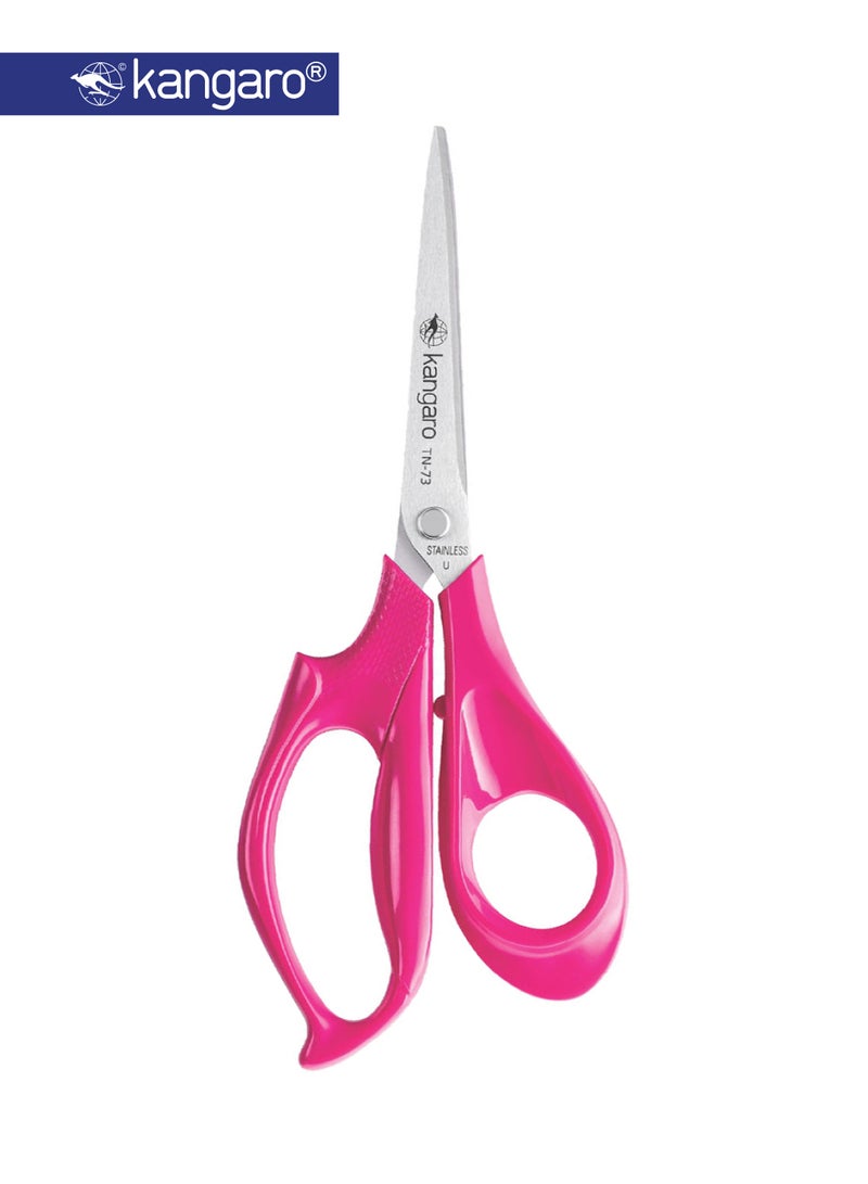 Kangaro Stainless Steel Office Scissors 185mm with 3D Comfort Handle - Image 1