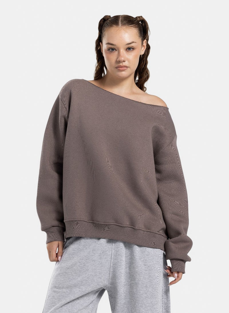 CTRL Initials Off-Shoulder Sweatshirt - Women - Image 1