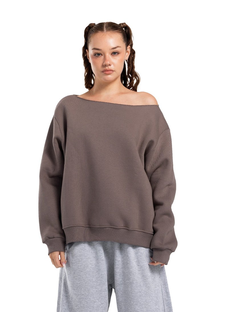 CTRL Initials Off-Shoulder Sweatshirt - Women - Image 4