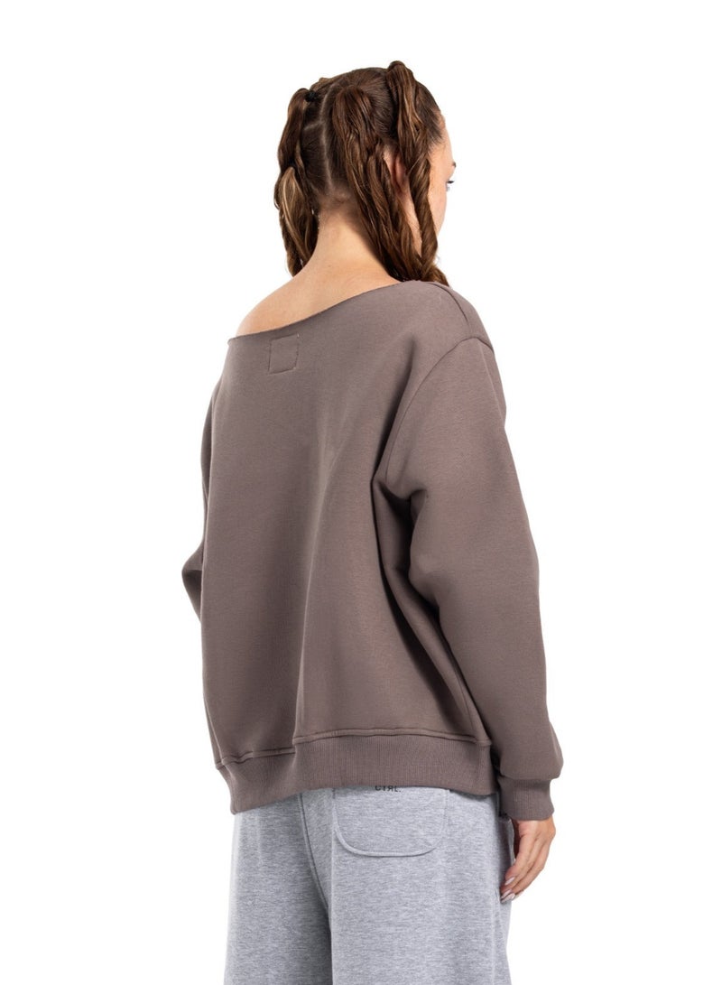 CTRL Initials Off-Shoulder Sweatshirt - Women - Image 3