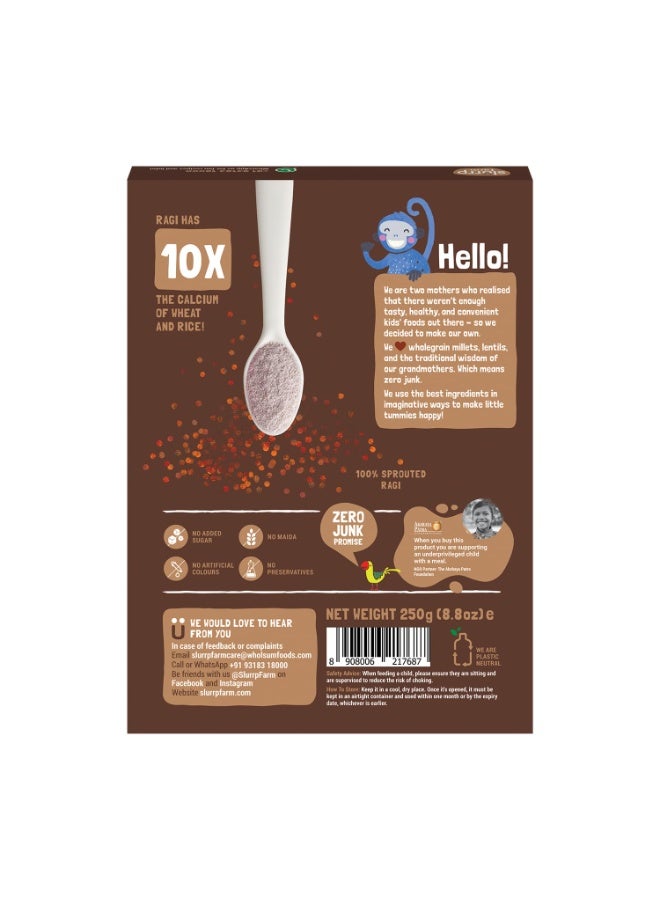 SLURRP FARM No Added Sugar,No Salt,Sprouted Ragi Powder,250 Gram - Image 5