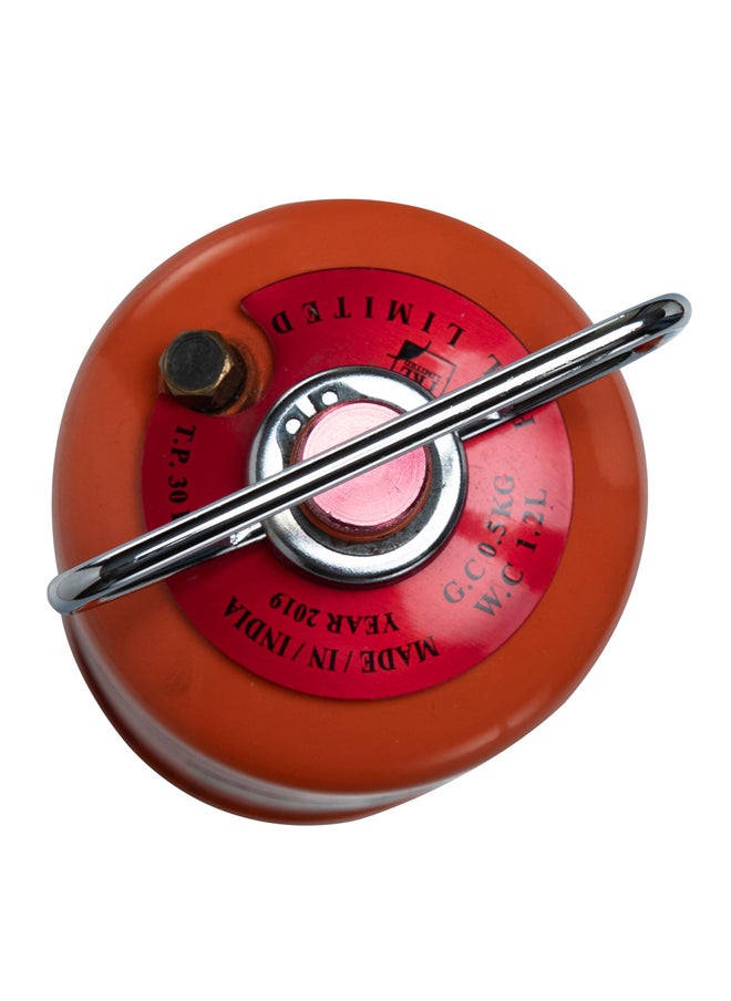 AL SANIDI Gas cylinder for trips , Trips stove, Orang, capacity 0.5 Kg  - Image 2