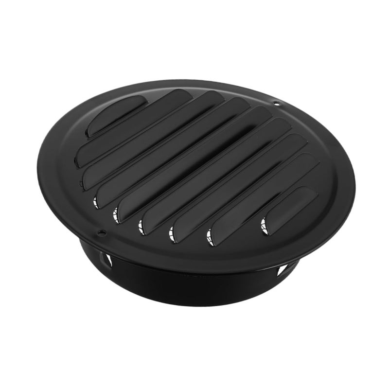 Black Dryer Vent Cover Outside Weather Resistant Flat Head Design - Image 2