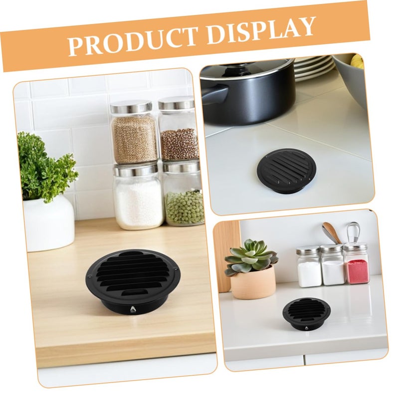 Black Dryer Vent Cover Outside Weather Resistant Flat Head Design - Image 4