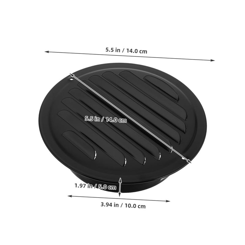 Black Dryer Vent Cover Outside Weather Resistant Flat Head Design - Image 3