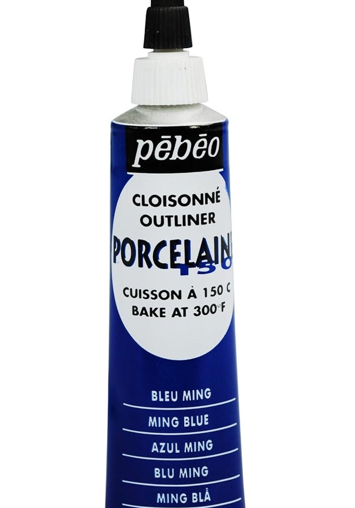 Pebeo Porcelaine 150 China Paint Outliner - 20 ml Tube in Ming Blue
