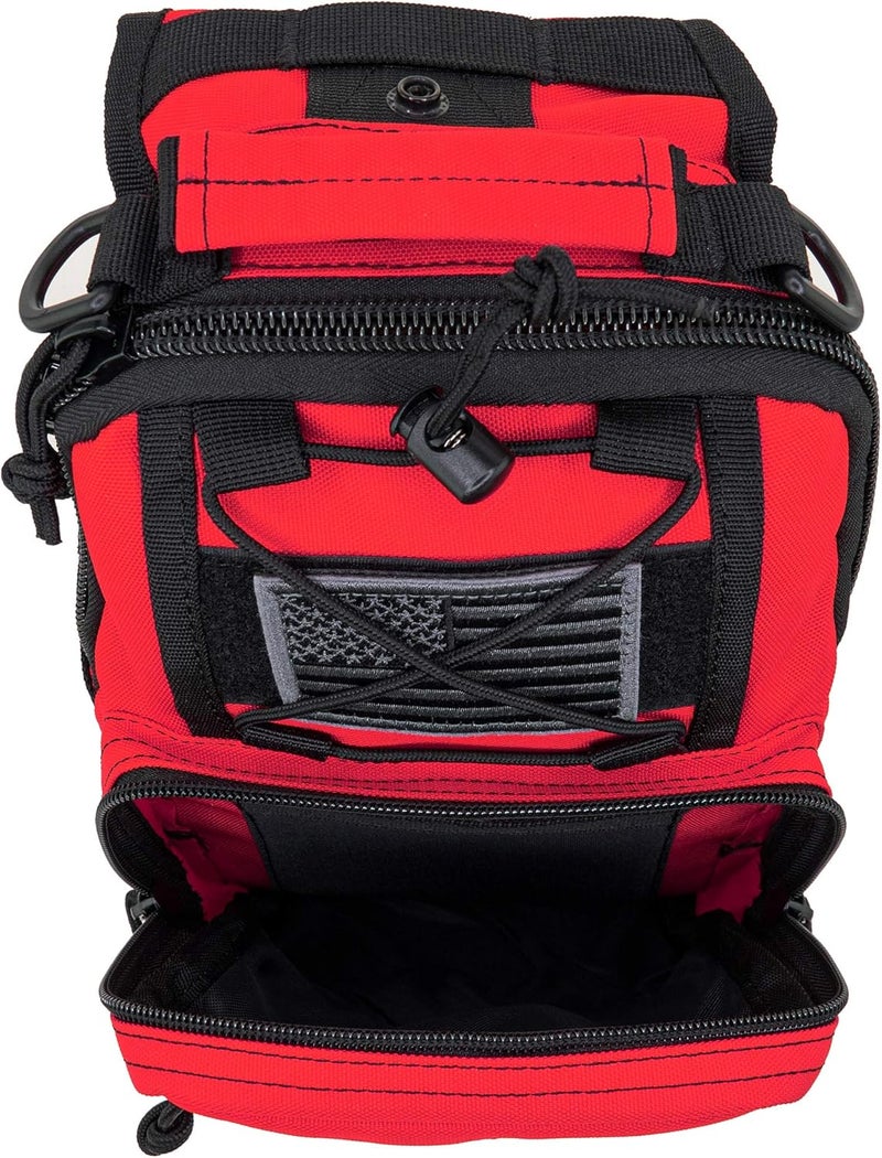 LINE2design First Aid Sling Backpack - Tactical EMS & Outdoor Rescue Bag - Red - Image 2