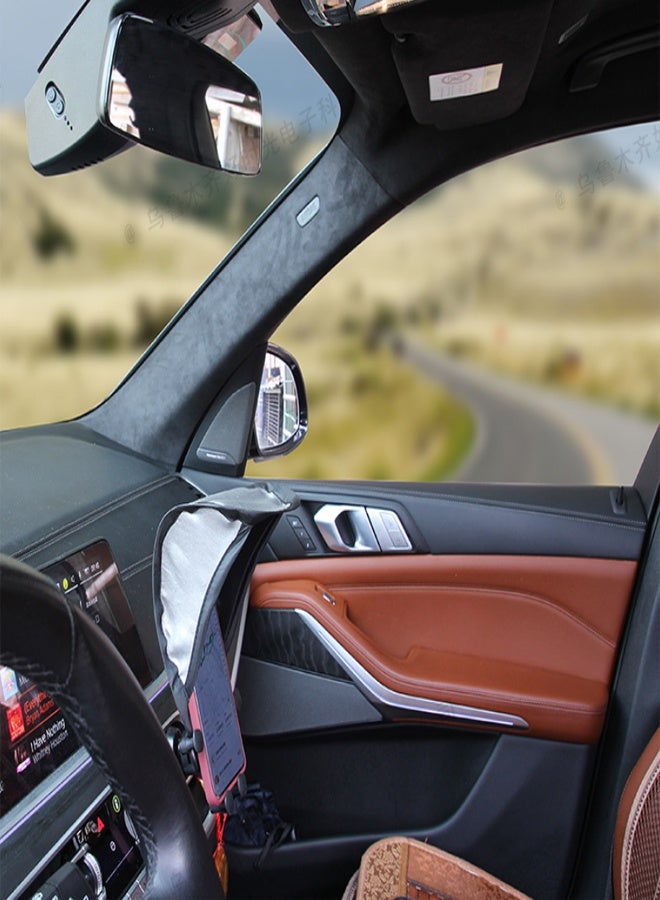 حامل هاتف ذكي للسيارة حامل هاتف ذكي واقي من أشعة الشمس واقي من أشعة الشمس يقلل بشكل كبير من الانعكاس ويحسن الرؤية واقي من أشعة الشمس قابل للطي للهاتف الذكي يمنع ارتفاع درجة حرارة الهاتف المحمول - Image 3