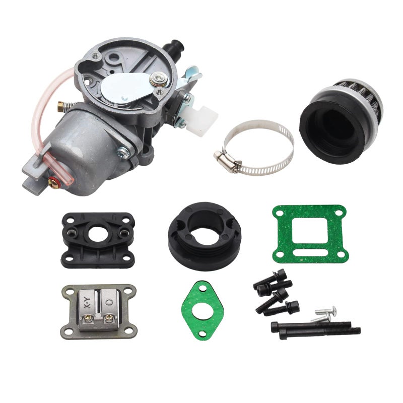 YD-PS001 13mm Carby Carburetor Carb wIntake Reed Gasket Stack Screw Air Filter Kit For 2 Stroke 43cc 47cc 49cc Mini Kids Pit Pocket Quad Dirt Bike ATV - Image 2