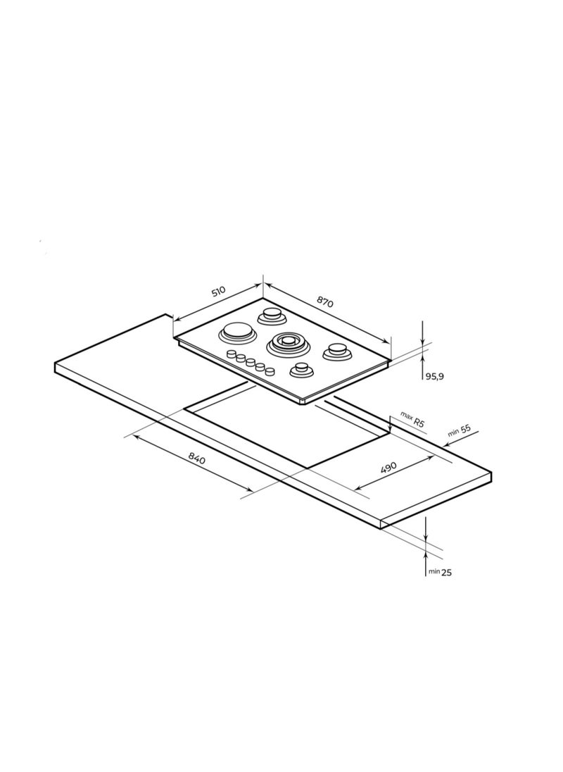 MILLEN - Built in Gas Hob 90 cm - Image 1