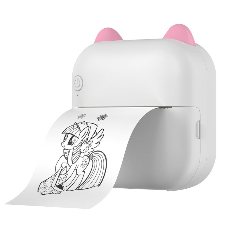 Mini Thermal Printer Multifunction Portable Sticker Maker Instant Photo Inkless Printing Support BT Connection for Smartphone with 1 Paper Roll 57mm Compatible with iOS Android System for Picture - Image 4