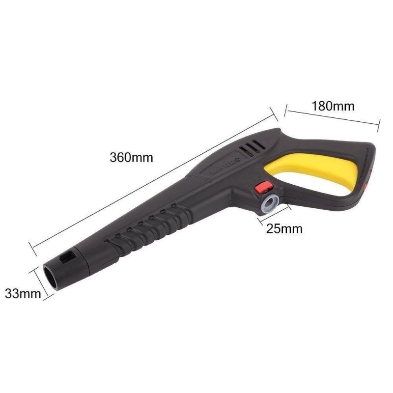 بندقية الماء عالية الضغط: مصنوعة من مواد خاصة متينة - مجموعة بندقية ماء سهلة التشغيل لغسيل السيارات المنزلي والمهني وتطبيق الرغوة - Image 3