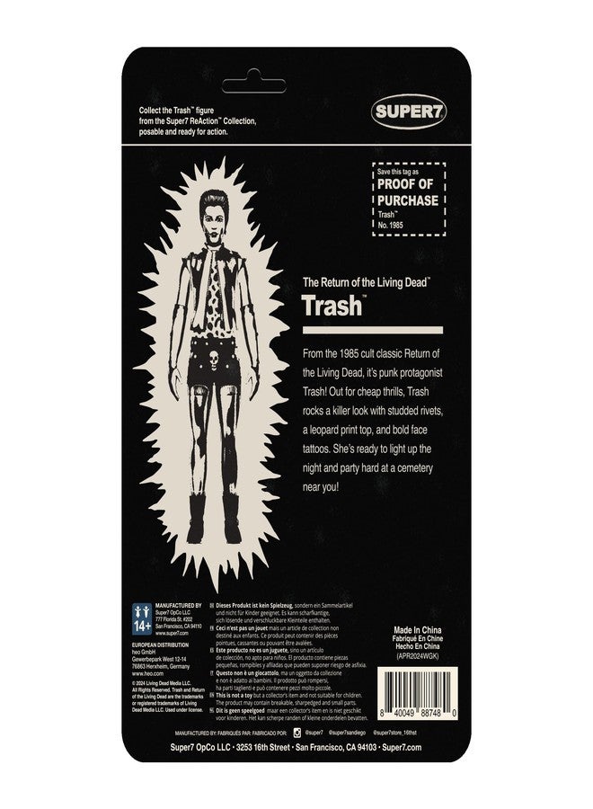 Super7 Return of The Living Dead Trash (Monster Glow) - 3.75" Return of The Living Dead Action Figure Classic Horror Collectibles and Retro Toys - Image 3