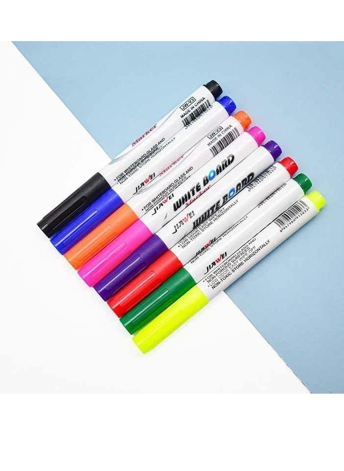 Generic - Water-based ink marker pens Floating water drawing pen Color pen that can float in water for drawing and coloring and can write on the board Erasable and washable 12pcs - Image 1