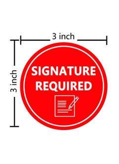 Top label Signature Required Stickers,Mailing Handling Instructions For Shipping Boxes 3 Inch 300 Pcs  - Image 2