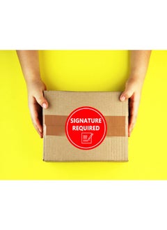 Top label Signature Required Stickers,Mailing Handling Instructions For Shipping Boxes 3 Inch 300 Pcs  - Image 3