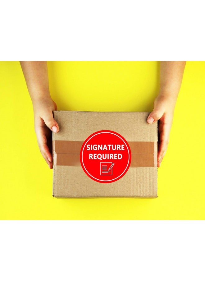 Top label - Signature Required Stickers,Mailing Handling Instructions For Shipping Boxes 3 Inch 300 Pcs - Image 1