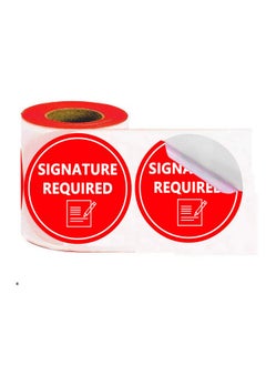 Top label Signature Required Stickers,Mailing Handling Instructions For Shipping Boxes 3 Inch 300 Pcs  - Image 1