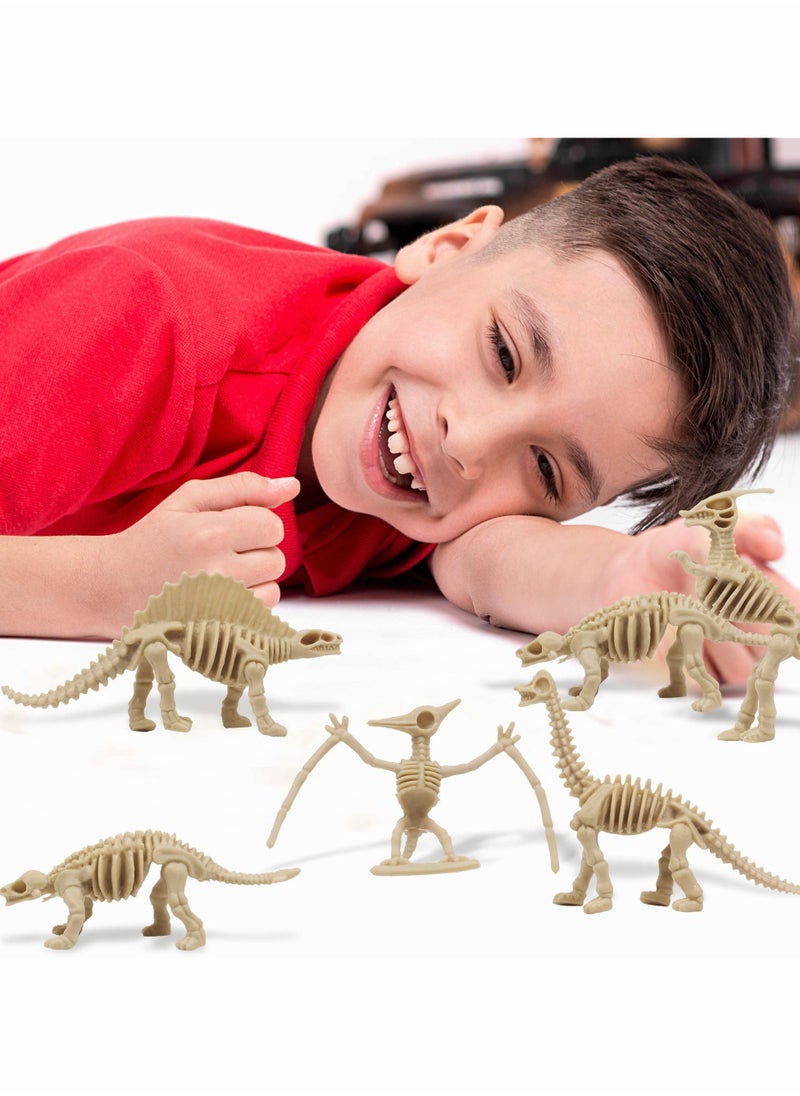 Excefore - Dinosaur Fossil Skeletons,Figures Dino Bones,Dinosaur Skeleton Toys for Dino Sand Dig,Science Play,Party Favor,12 Styles,36 Pack - Image 1