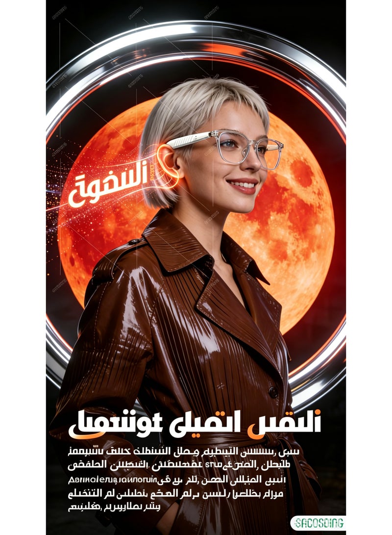 نظارات شمسية ذكية بلوتوث مع مكبرات صوت ستريو مزدوجة، موسيقى الأذن المفتوحة، مكالمات عالية الدقة وحماية من الأشعة فوق البنفسجية للرجال والنساء - Image 5