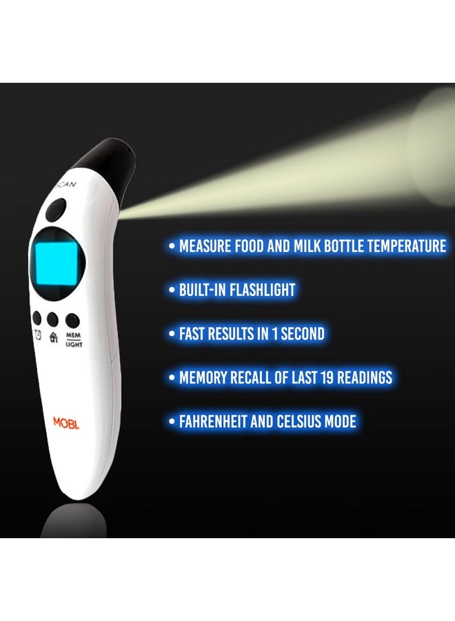 MOBI DualScan Health Check Infrared Thermometer with Medicine Reminder, Memory Recording and Fever Thermometer, Forehead Thermometer, Ear Thermometer, Baby Thermometer - Image 1