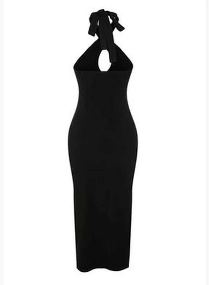 trendyol Halter Ruched Midi Dress