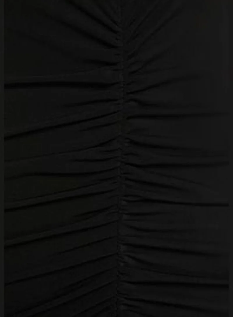 trendyol Halter Ruched Midi Dress