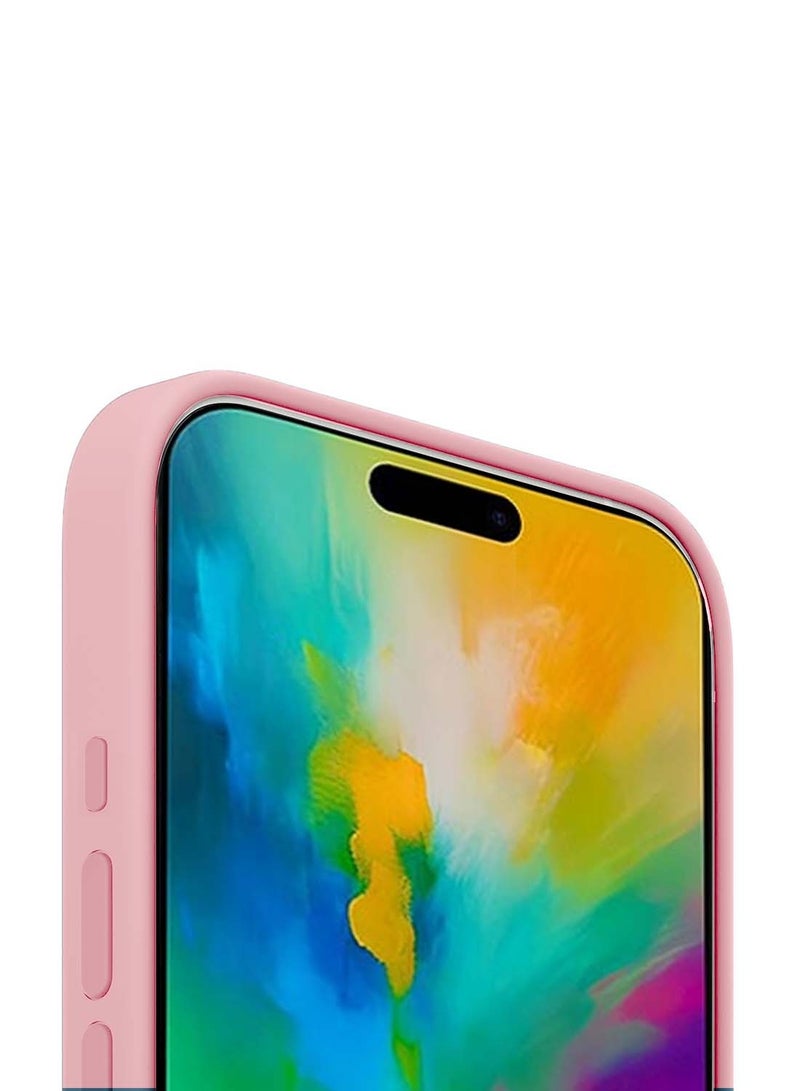 Wtech Apple iPhone 16 Pro 2024 Premium Liquid Silicone Case Cover -  Pink - Image 4